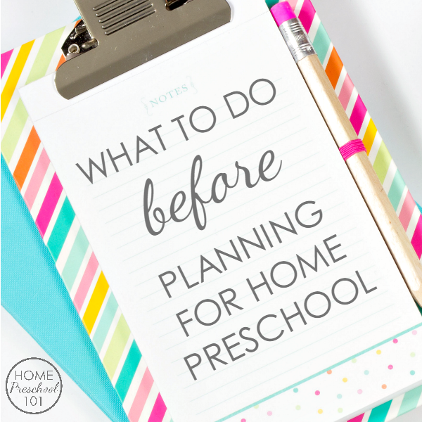 Get a head start on planning for preschool at home with these ideas for things to do before planning before home preschool
