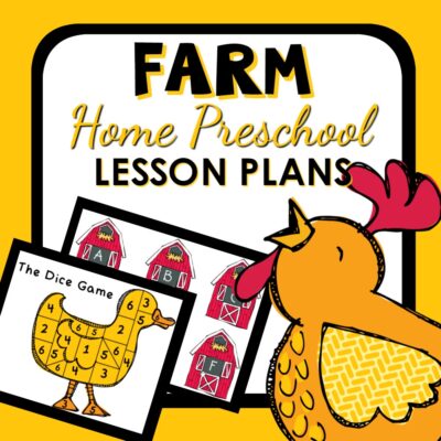 Home Preschool Farm Lesson Plans with learning activities, sensory play ideas, printables and more