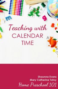Teaching with Calendar Time Home Preschool Printable Calendar and Tips for Teaching with Calendar