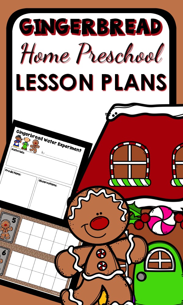 Home Preschool Gingerbread Man Activities and Printable Lesson Plans